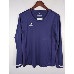 Adidas Shirt Womens Medium Purple ClimaCool Long Sleeve Athletic Training